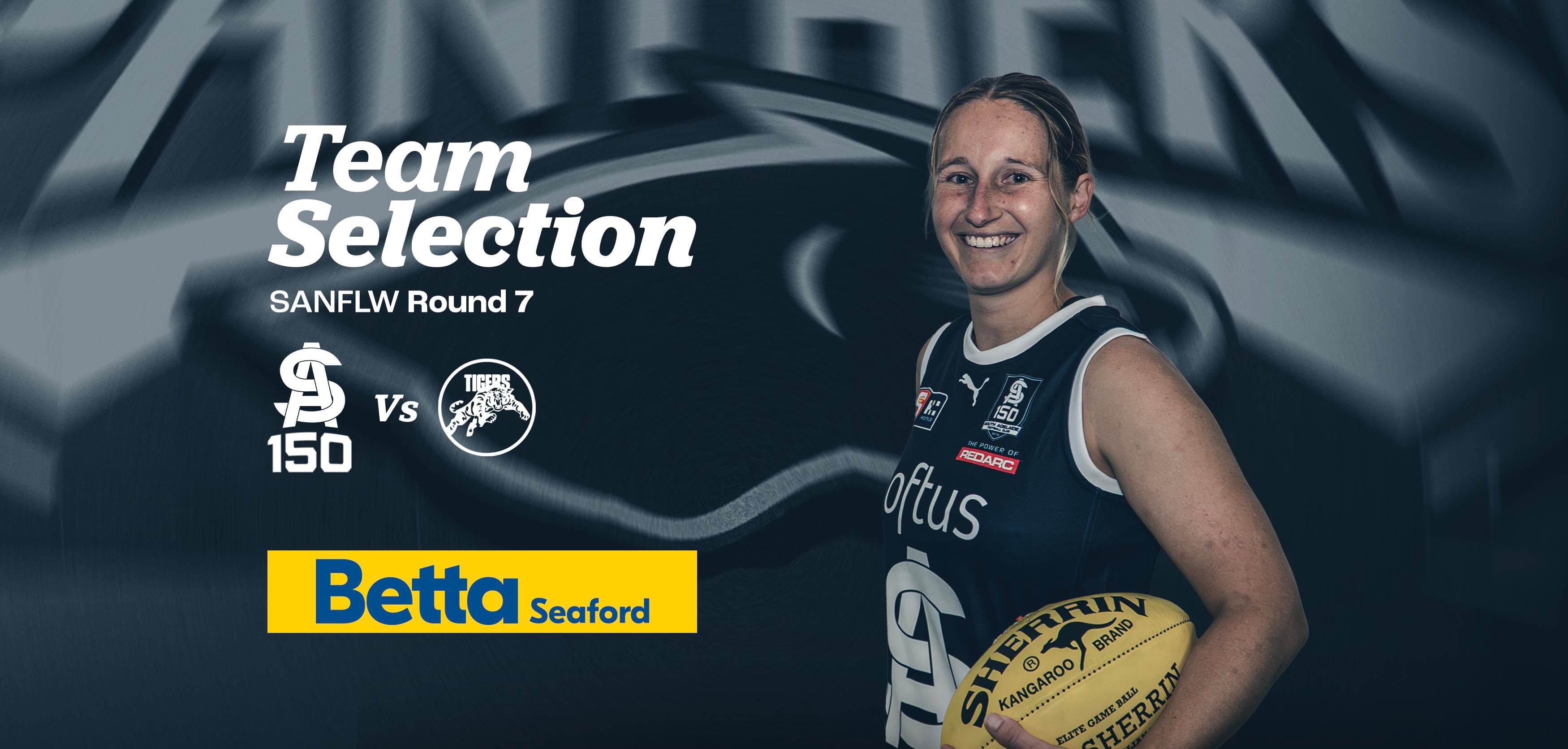 BETTA Team Selection: Round 7 SANFLW v Glenelg BETTA Team Selection: Round 7 SANFLW v Glenelg